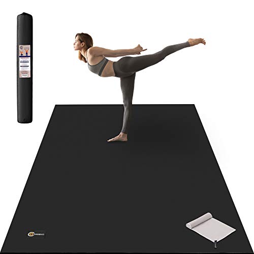 CAMBIVO Large Yoga Mat, Wide Exercise Mat 6'x 4' x 8 mm