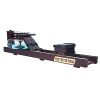 Elegant Wooden Water Rowing Machine with Adjustable Resistance and LED Monitor for Home Cardio Workouts