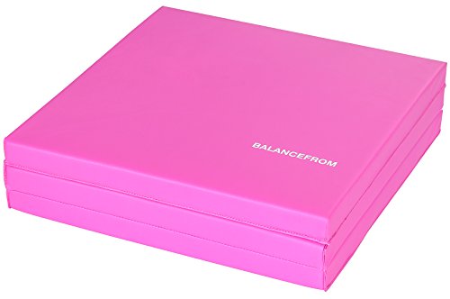 Tri-Fold Folding Exercise Mat with Carrying Handles