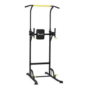 Adjustable Power Tower Dip Station with Pull Up Bar for Home Gym