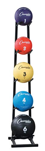 Champion Sports Medicine Ball Tree Rack, 5-Tier, Extra Sturdy Base