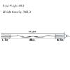 Weight Bar with 2 Buckles Carbon Steel Weighted Workout Bar