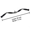 Curl Pulldown Bar with Full Rotation and Rubber Handle for Gym