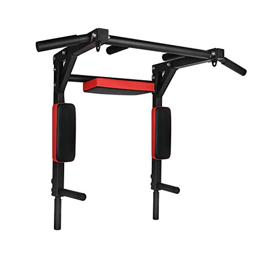 UMIKOOL Multi-Function Wall Mounted Pull Up Bar Dip Station