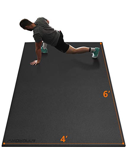 Large Exercise Mat 6'x4'x7mm Workout Mat for Home Gym