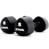ZIVA Premium Rubber Steel Tribell Dumbbell Set