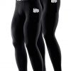 SILKWORLD Men's Compression Pants Pockets Cool Dry Athletic Leggings