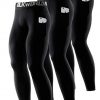 SILKWORLD Men's Compression Pants Pockets
