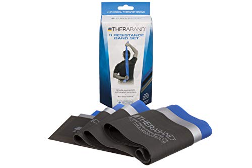 TheraBand Resistance Bands Set, Professional Non-Latex Elastic Band
