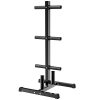 YAHEETECH 2in Weight Plate Rack Tree, 2 Barbell Bar Holders