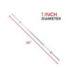 Sunny Health & Fitness 60 Inch Threaded Chrome Barbell Bar