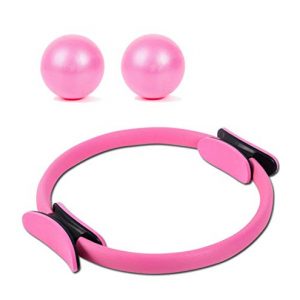 Pilates Ring with 9" Inch Exercise Pilates Ball 2 Pack