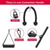 18pcs Cable Pulley System, DIY Home Gym Fitness LAT and Triceps Rope