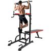 KAC Power Tower with Weight Bench, Adjustable Dip Station