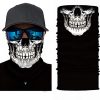 Yeoubi 6 Pcs 3D Skull Face Sun Mask, Neck Gaiter, Headwear