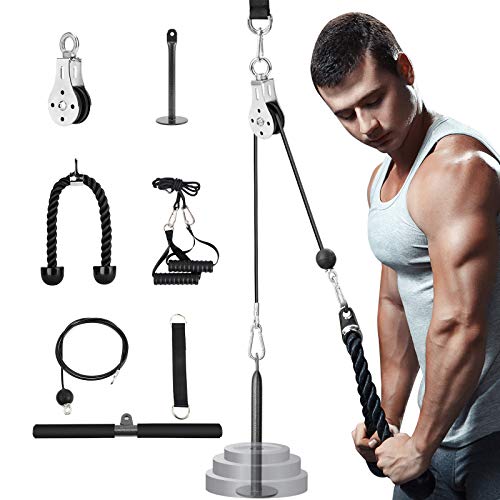 UeeVii Fitness LAT and Lift Pulley System, 2M/78.7inch Cable
