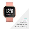 Fitbit Versa Smart Watch, Peach/Rose Gold Aluminium