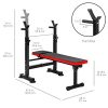 Best Choice Products Adjustable Folding Fitness Barbell Rack
