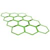 Yes4All Hex Agility Rings/Speed Rings with Carrying Bag – Hexagon Rings, Agility Hurdles for Agility Footwork Training (Set of 12 Neon Green Rings)