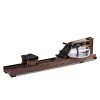 Elegant Black Walnut Water Rowing Machine with Bluetooth Monitor for Full-Body Home Gym Workouts