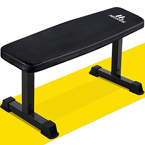 MaxKare Flat Weight Bench 600 LBS Capacity 42x18.5x19'' Workout