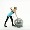Home Gym Bundle Exercise Ball with Attachable 15lb Resistance Bands