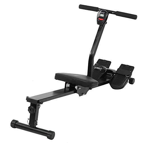 Foldable Rowing Machine with LCD Monitor, Heavy Duty Steel Frame