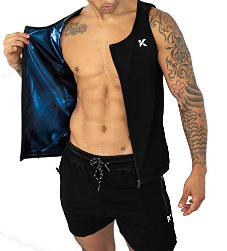 Kewlioo Men's Heat Trapping Zipper Sweat Enhancing Vest