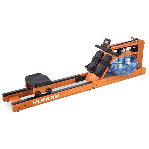 Fitness Rowing Machines for Home Use Water Resistance Wood