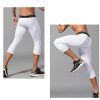 MEETYOO Men's 3/4 Compression Pants Leggings Tights