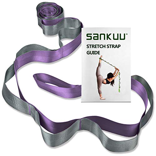 SANKUU Yoga Strap, Multi-Loop Strap, 12 Loops Yoga Stretch Strap