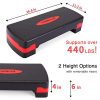 Sandinrayli 27'' Fitness Aerobic Step Riser Trainer Height Adjustable