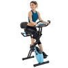 Folding Exercise Bike with 10-Level Adjustable Magnetic Resistance