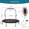 MOLANEPHY 40" Foldable Fitness Trampoline, Exercise Rebounder