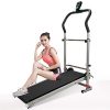 Foldable Treadmill with Incline Portable Manual Small Treadmill for Home