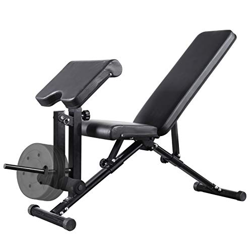 Mikolo Adjustable Weight Bench, Foldable Exercise Workout Bench