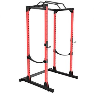 Synergee Power Rack with Pull Up Bar, Safety Straps and J-Cups.