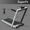 Goplus 2 in 1 Folding Treadmill, 2.25HP Under Desk Electric Treadmill