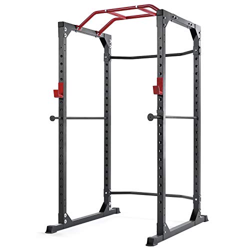 MaxKare Power Cage Rack 19-Level Adjustable with J-Hooks Heavy Duty