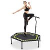 Silent Mini Trampoline with Adjustable Handle Bar
