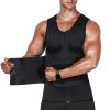 Mens Sweat Sauna Vest for Waist Trainer Zipper Neoprene Tank Top