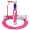 Kuject Skipping Rope Pink, Adjustable Weighted Handle Jump Rope