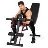 Adjustable Workout Bench With Pull Rope for Home Gym
