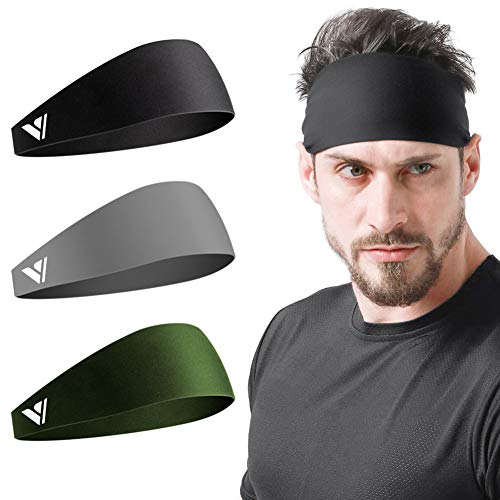 Gym Sweat Headbands for Men Grey Army Green