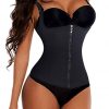 Nebility Women Waist Trainer Corset Zipper Vest Body Shaper