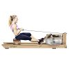 Mr. Right Oak Water Rowing Machine with Bluetooth LCD Monitor, perfect for home fitness with real water resistance and ergonomic design.
