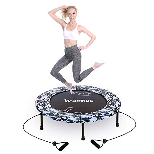 Fitness Trampoline Trainer with Resistance Bands