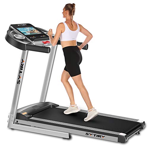 SYTIRY Home Treadmill with 12’’ Inch Color Touch Screen