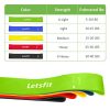 Letsfit Resistance Loop Exercise Bands with Instruction Guide and Carry Bag