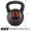 MaxKare Kettlebell Set 3-Piece HDPE 5lb, 10lb, 15lb Weights Kettlebells